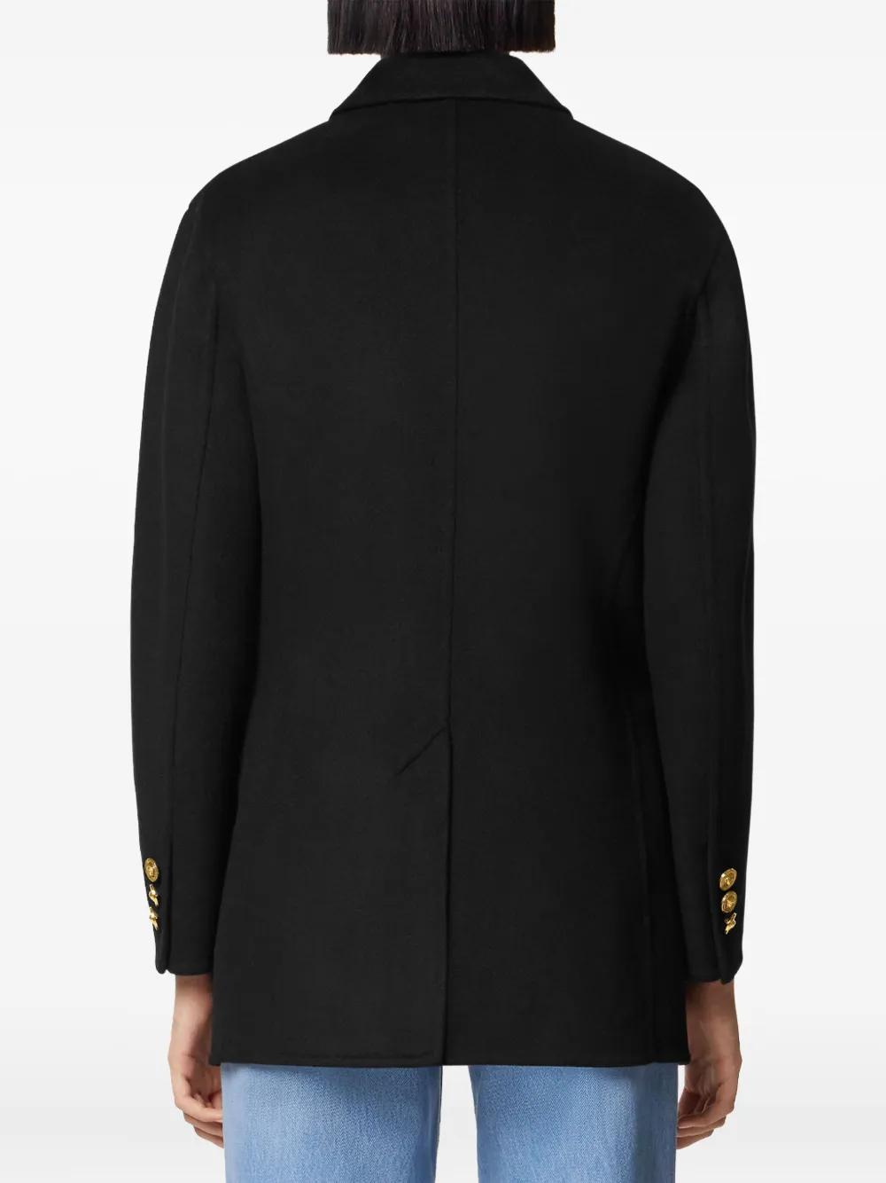 Versace Jas met dubbele rij knopen Zwart