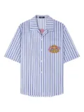 Versace Dive In Crest striped shirt - Blue