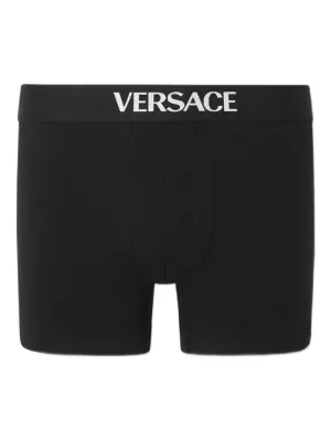 Versace ロゴ ボクサーパンツ | ブラック | FARFETCH JP