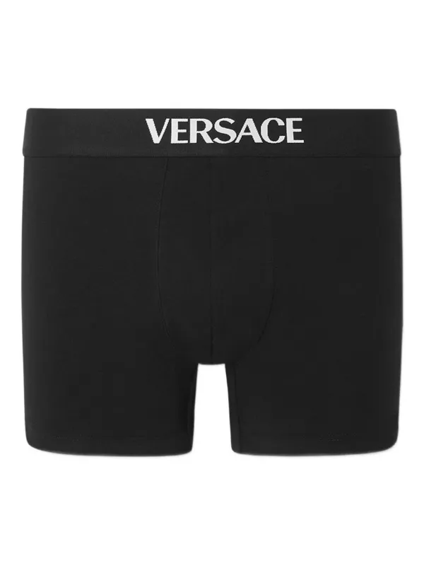 Versace ロゴ ボクサーパンツ | ブラック | FARFETCH JP