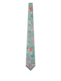 Versace Underwater Barocco silk tie - Blue