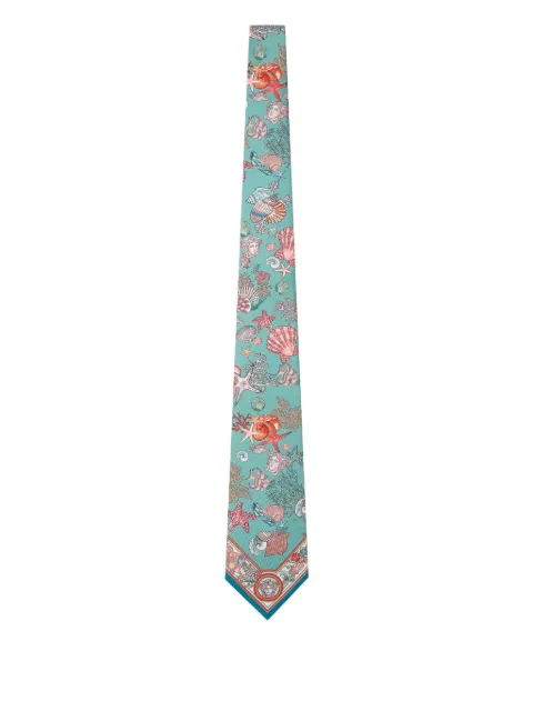 Versace Underwater Barocco silk tie