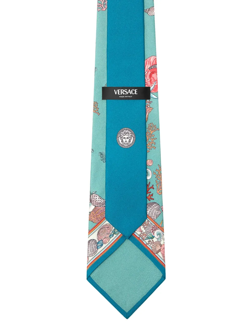 Versace Underwater Barocco zijden stropdas - Blauw