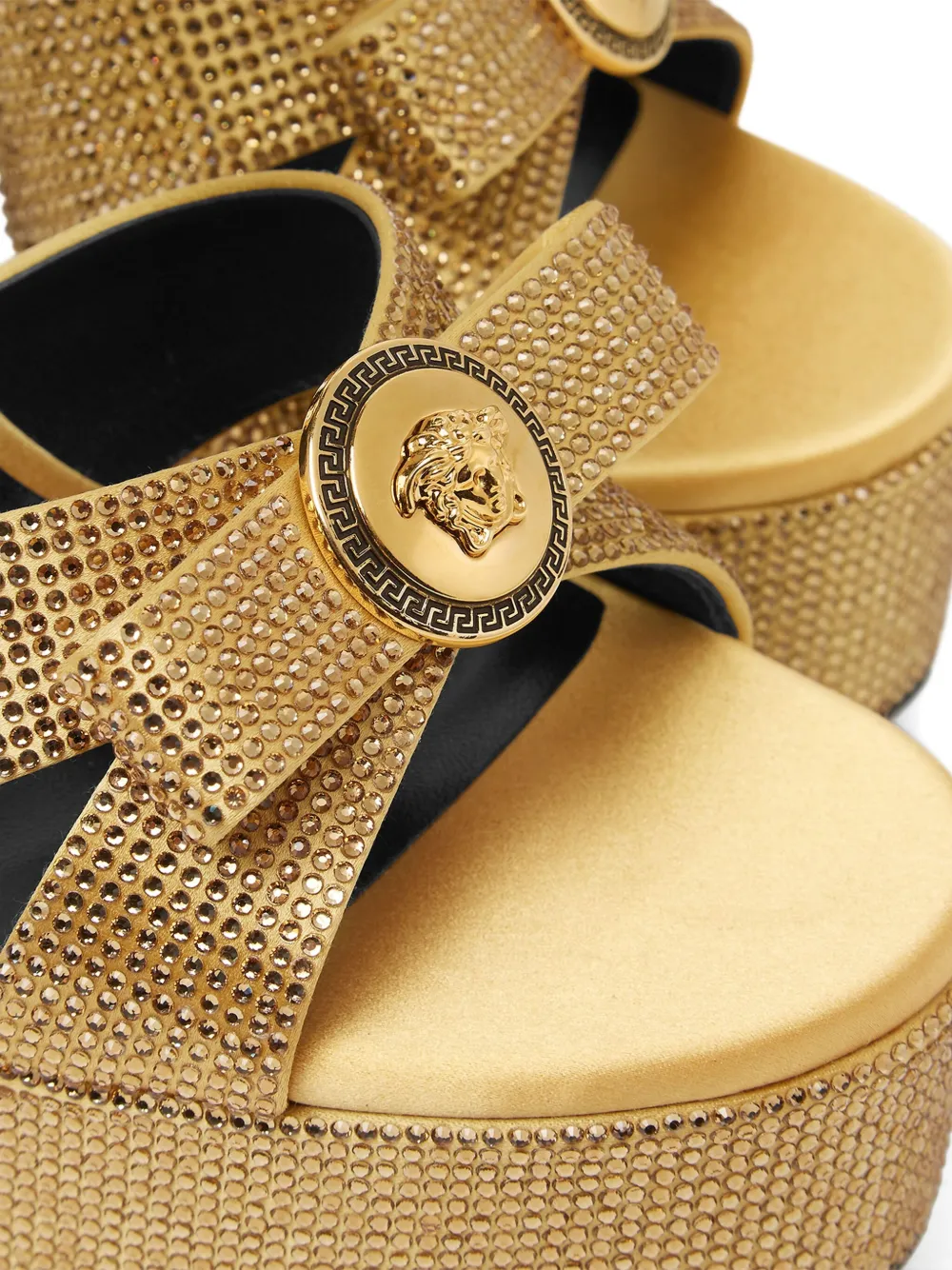 Versace 140mm crystal-embellished sandals Yellow