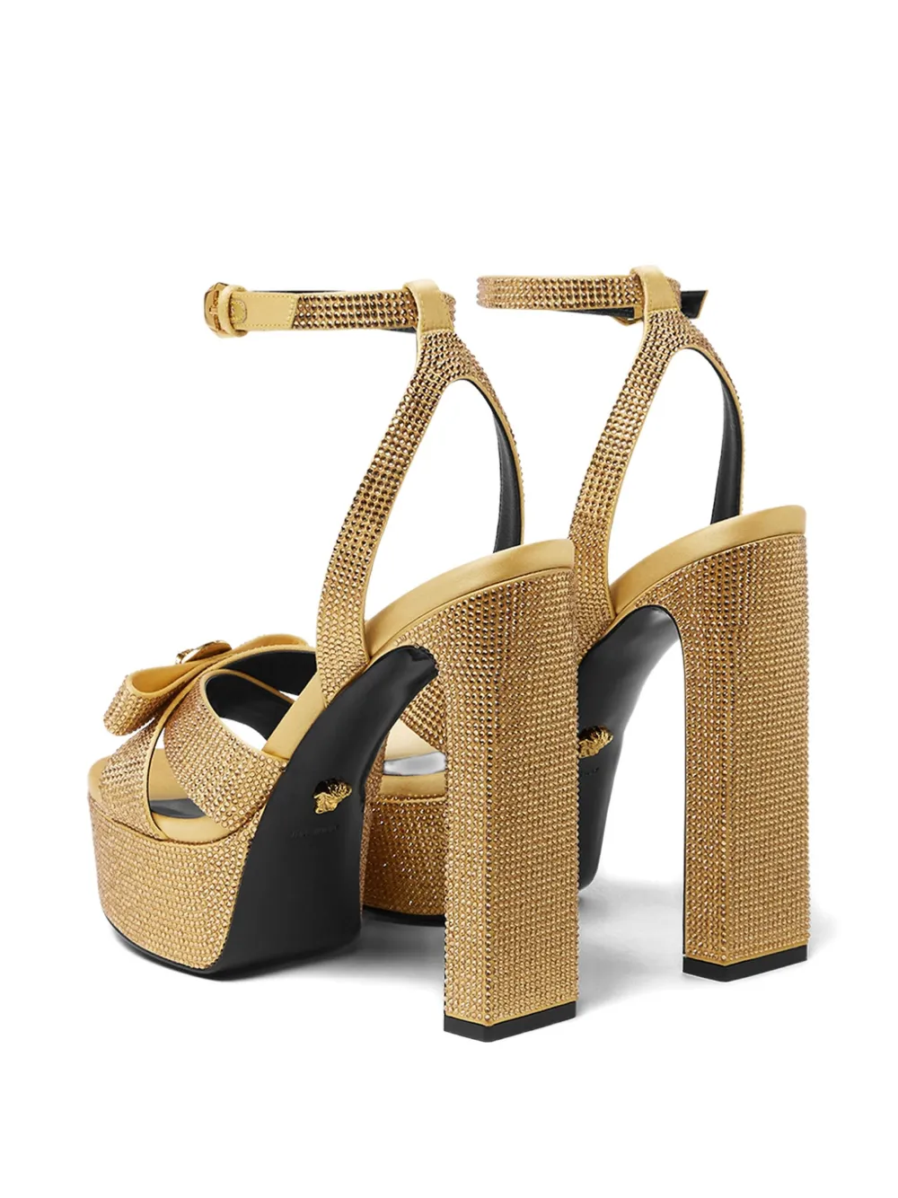 Versace 140mm crystal-embellished sandals Yellow