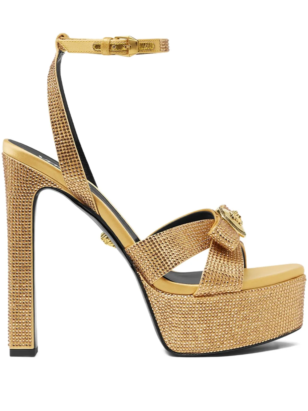 Versace 140mm crystal-embellished sandals Yellow