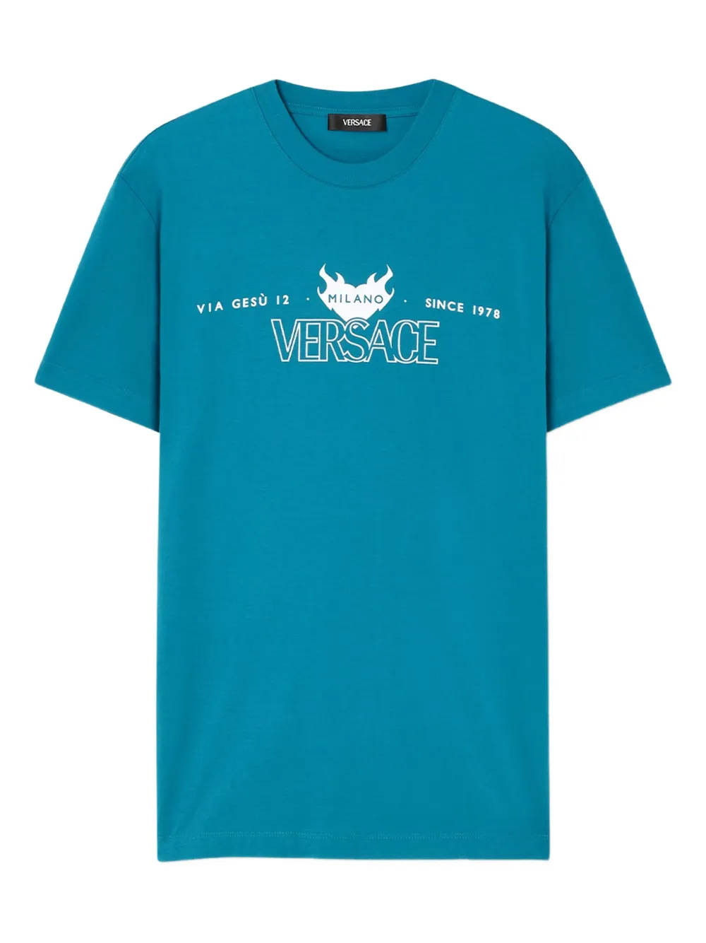 Versace playera con logo estampado | azul | Image 1