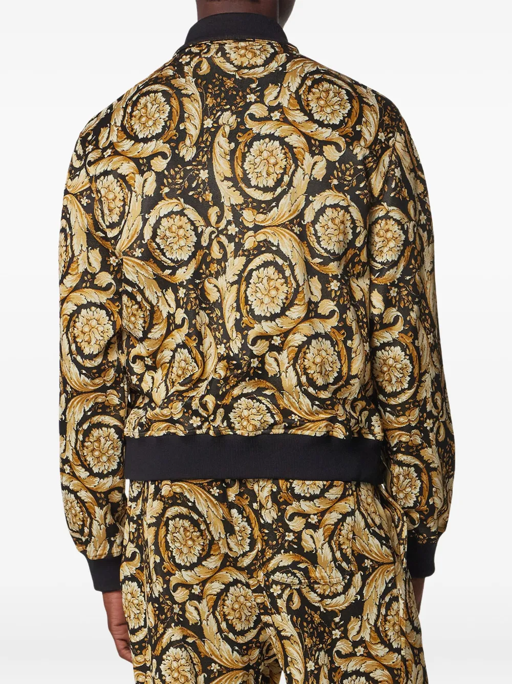 Versace Sweater met barok-jacquard Zwart