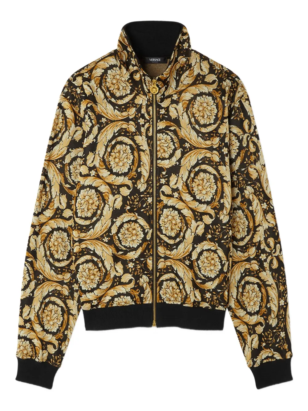 Versace Sweater met barok-jacquard Zwart