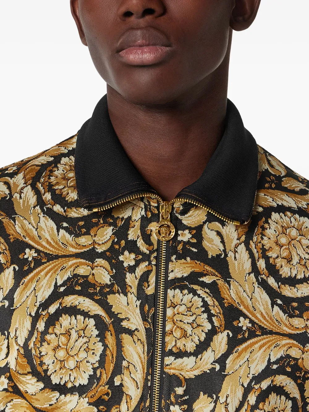 Versace Sweater met barok-jacquard Zwart