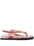 Versace Underwater Barocco La Medusa sandals - Pink