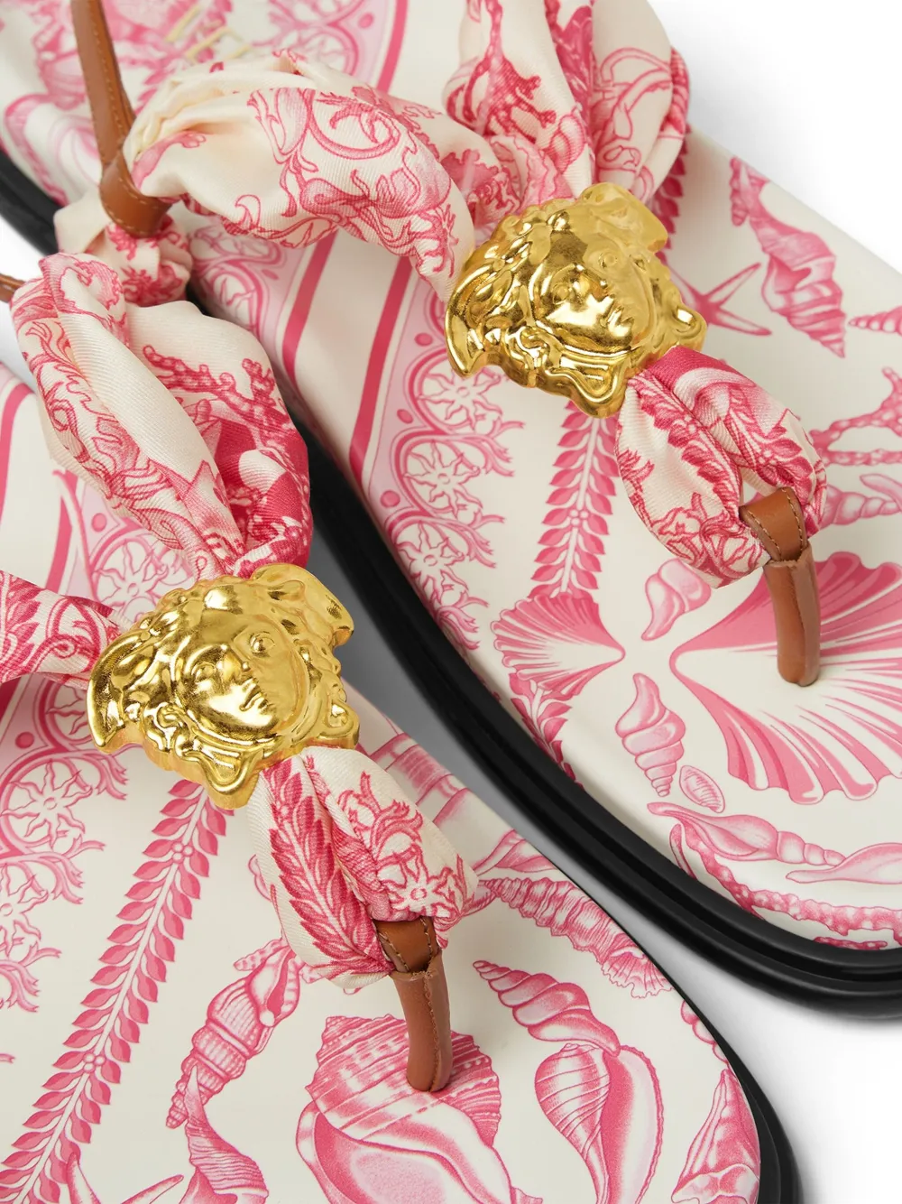 Versace Underwater Barocco La Medusa sandals Pink