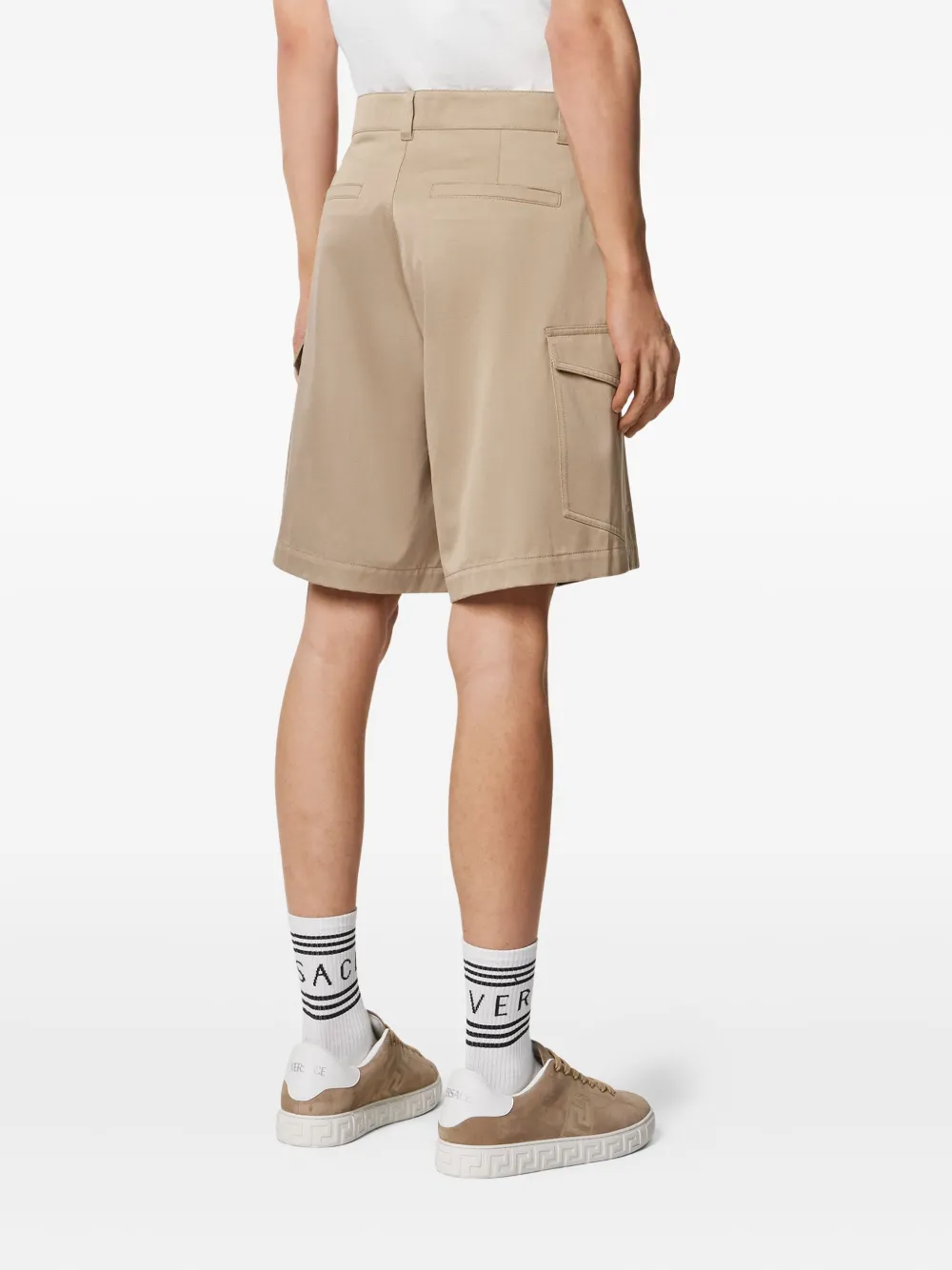 Versace Gabardine cargo shorts Beige