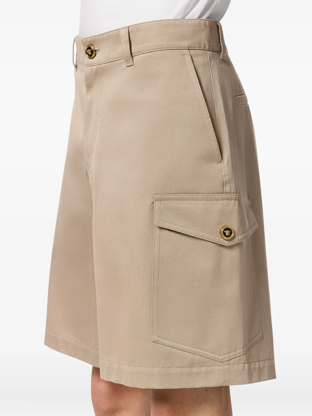 Versace Gabardine cargo shorts Beige