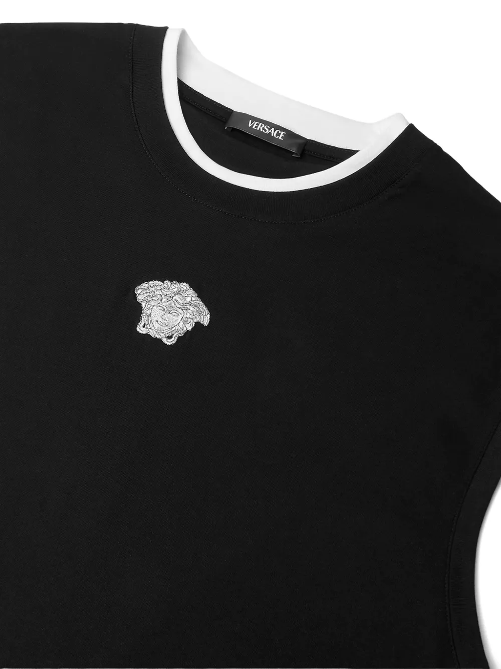 Versace Tanktop met Medusa-borduurwerk Zwart