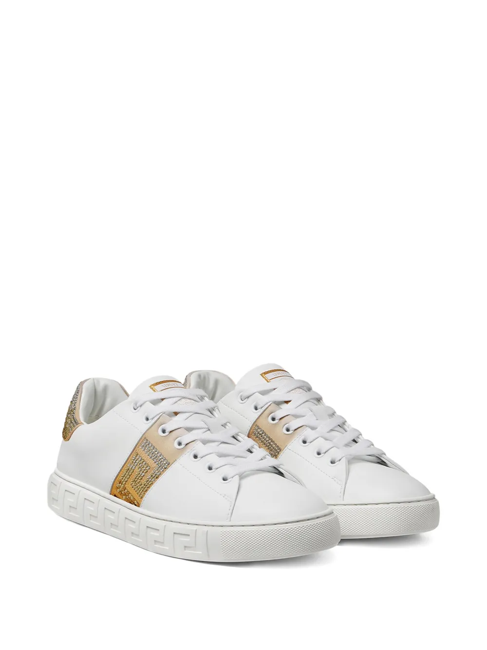 Versace Crystal Greca sneakers White