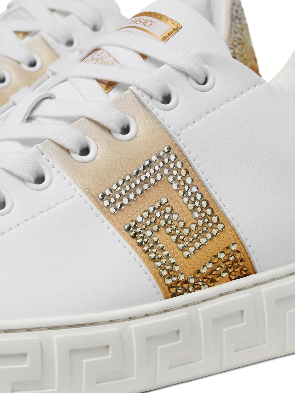 Versace Crystal Greca sneakers White