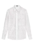 Versace Barocco-jacquard button-up shirt - White