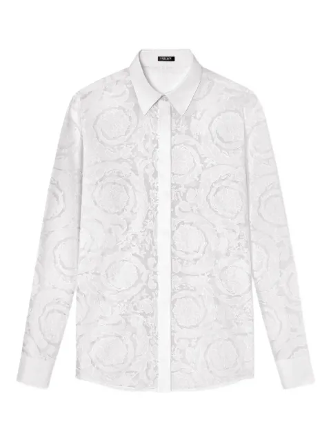 Versace Barocco-jacquard button-up shirt