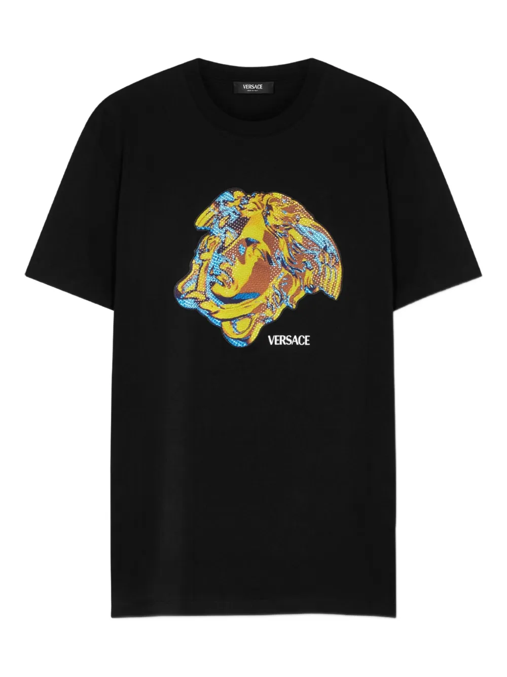 Versace Crystal Medusa Study T-Shirt | Black | Image 1