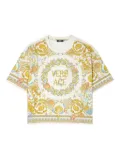 Versace Underwater Barocco crop T-shirt - White