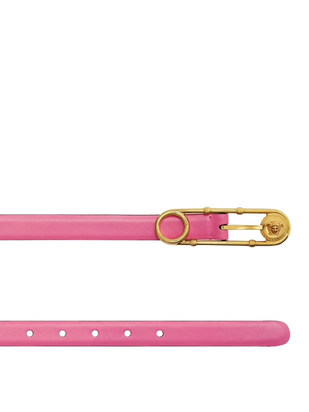 Versace Safety Pin leren gespriem - Roze