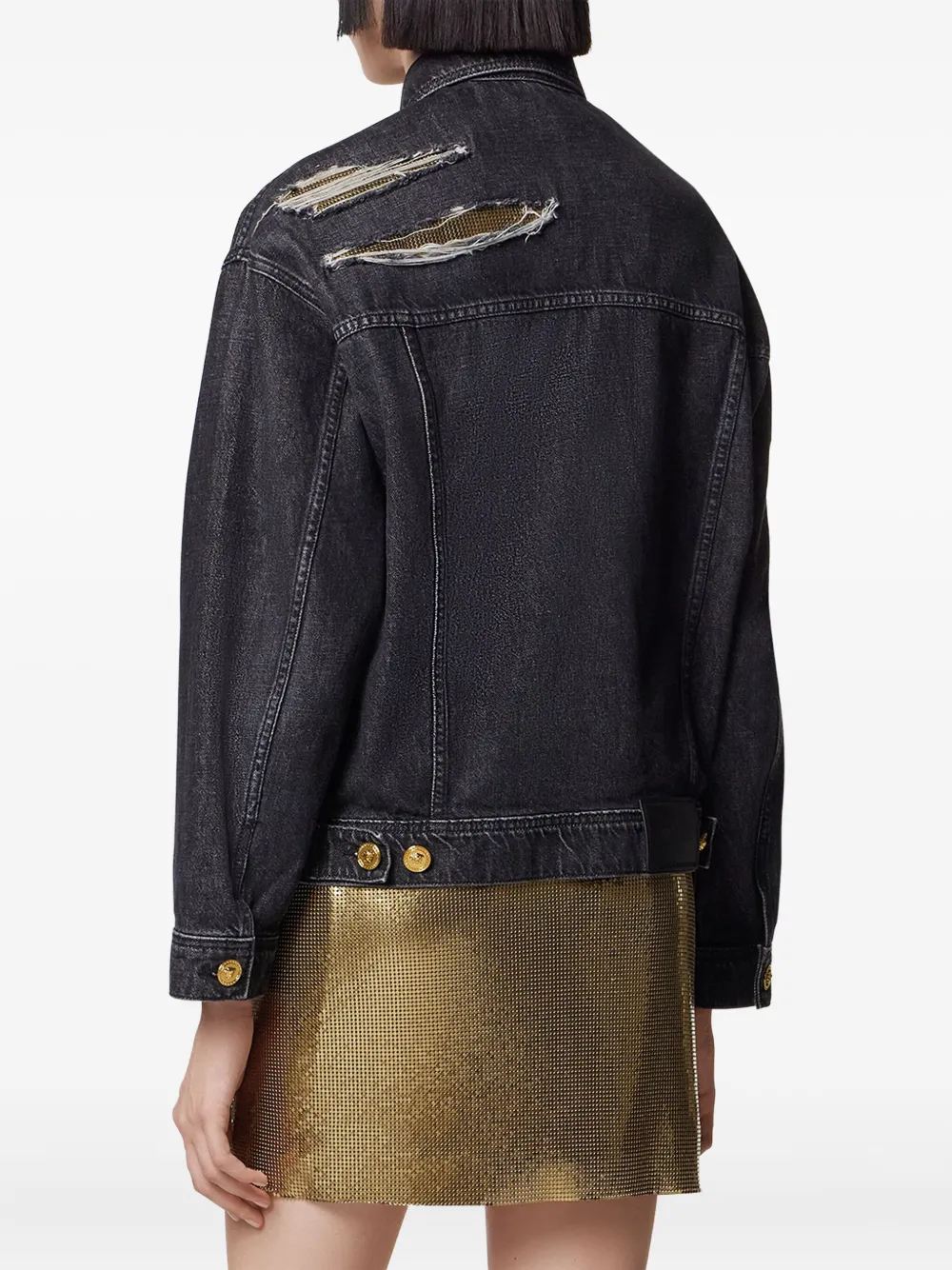 Versace Gerafeld denim jack Blauw