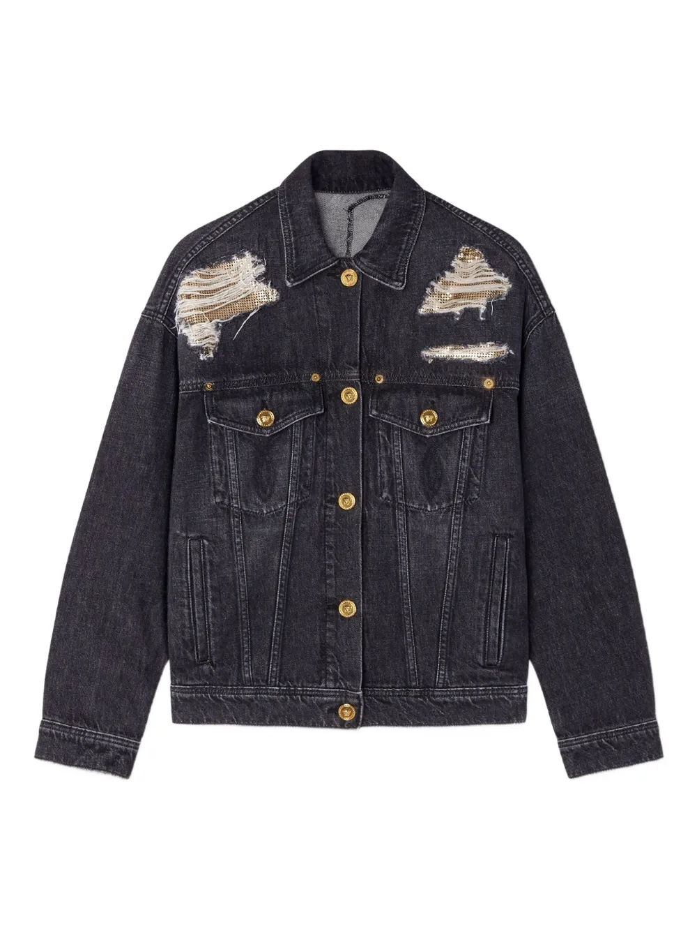 Versace Gerafeld denim jack Blauw