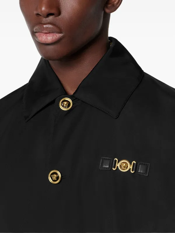 Versace Nylon Trench Coat | Black | FARFETCH