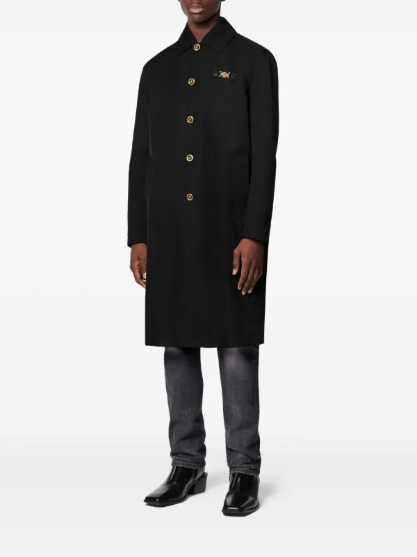 Versace Nylon Trench Coat | Black | FARFETCH