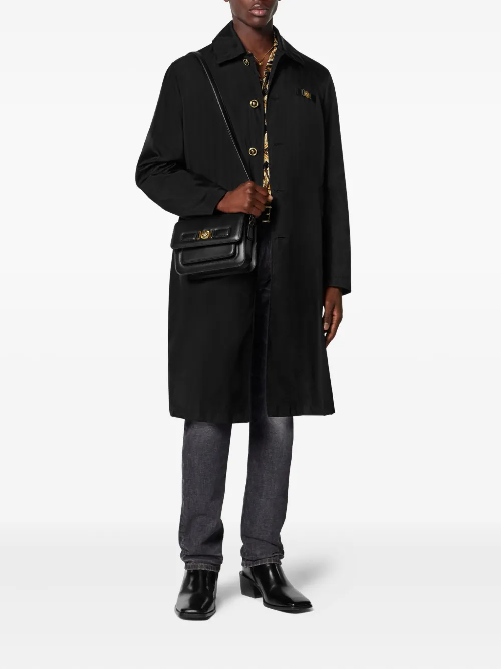 Versace Medusa '95 trenchcoat Zwart