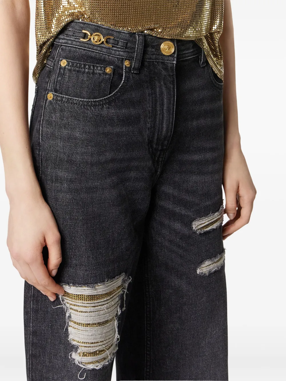 Versace Medusa '95 jeans Zwart