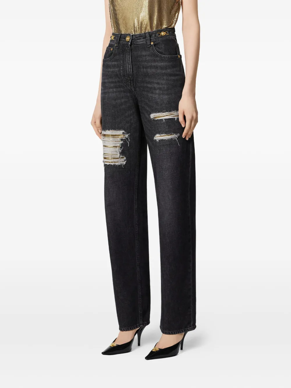 Versace Medusa '95 jeans Zwart