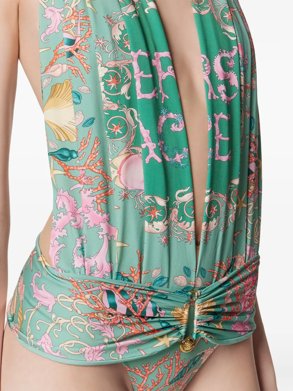 Versace Underwater Barocco badpak Groen