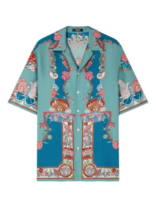 Chemise Coral Theatre à manches courtes - Versace - Modalova