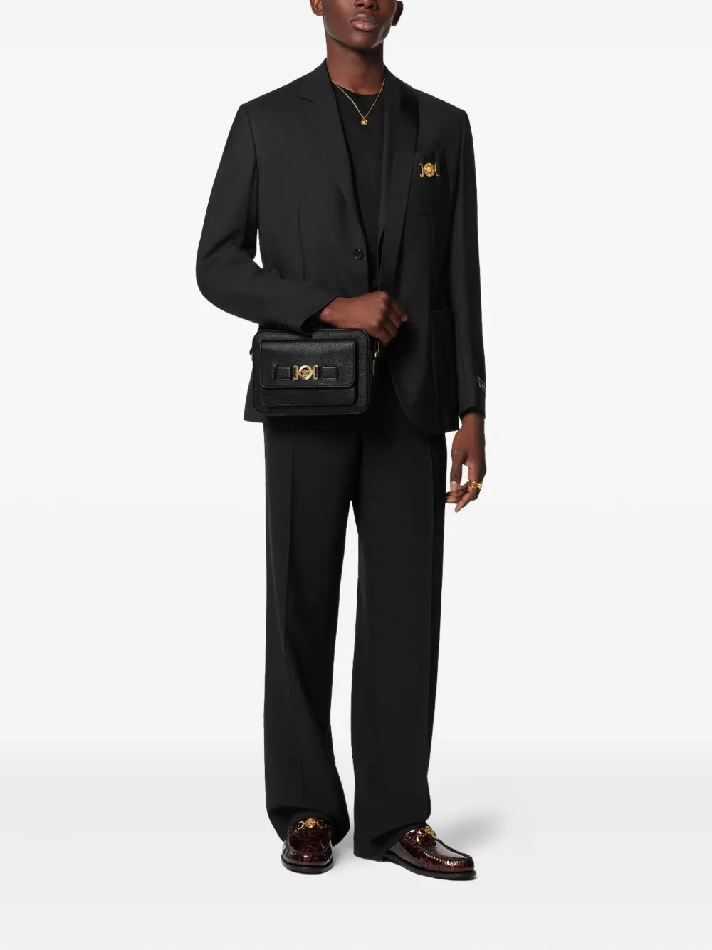 Versace Messengertas met Medusa-plakkaat - Zwart