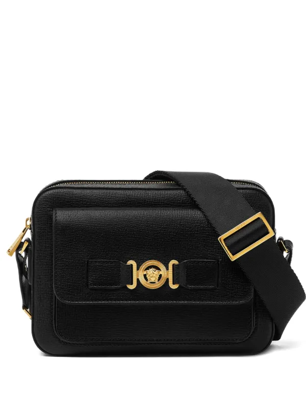 Versace medusa-plaque Messenger Bag Black FARFETCH TR