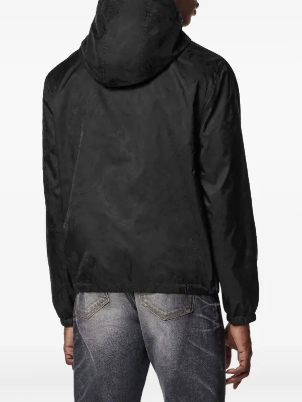 Versace Barocco Jacquard Windbreaker Jacket | Black | FARFETCH