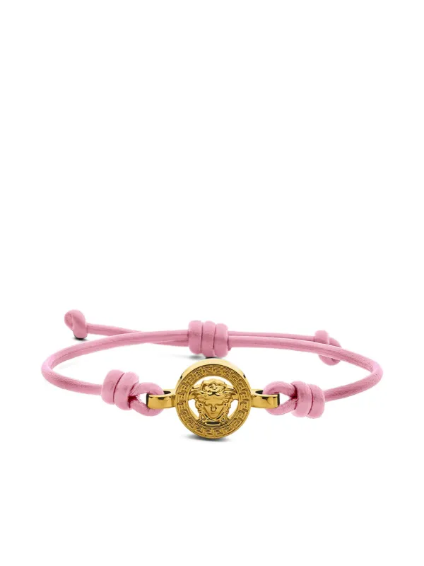 Versace ラ メドゥーサ '95 レザーブレスレット | ピンク | FARFETCH JP