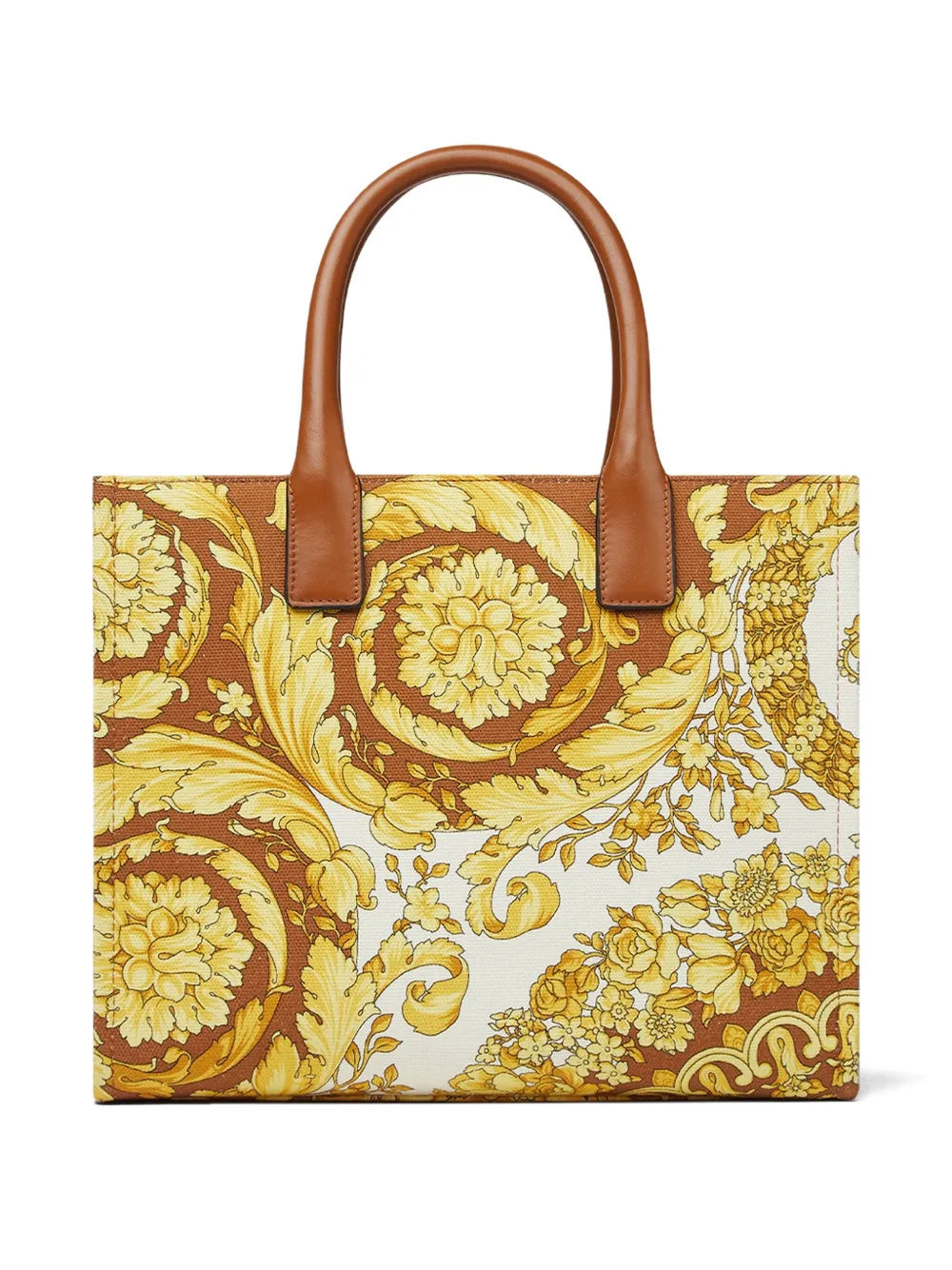Versace Barocco La Medusa katoenen shopper Geel