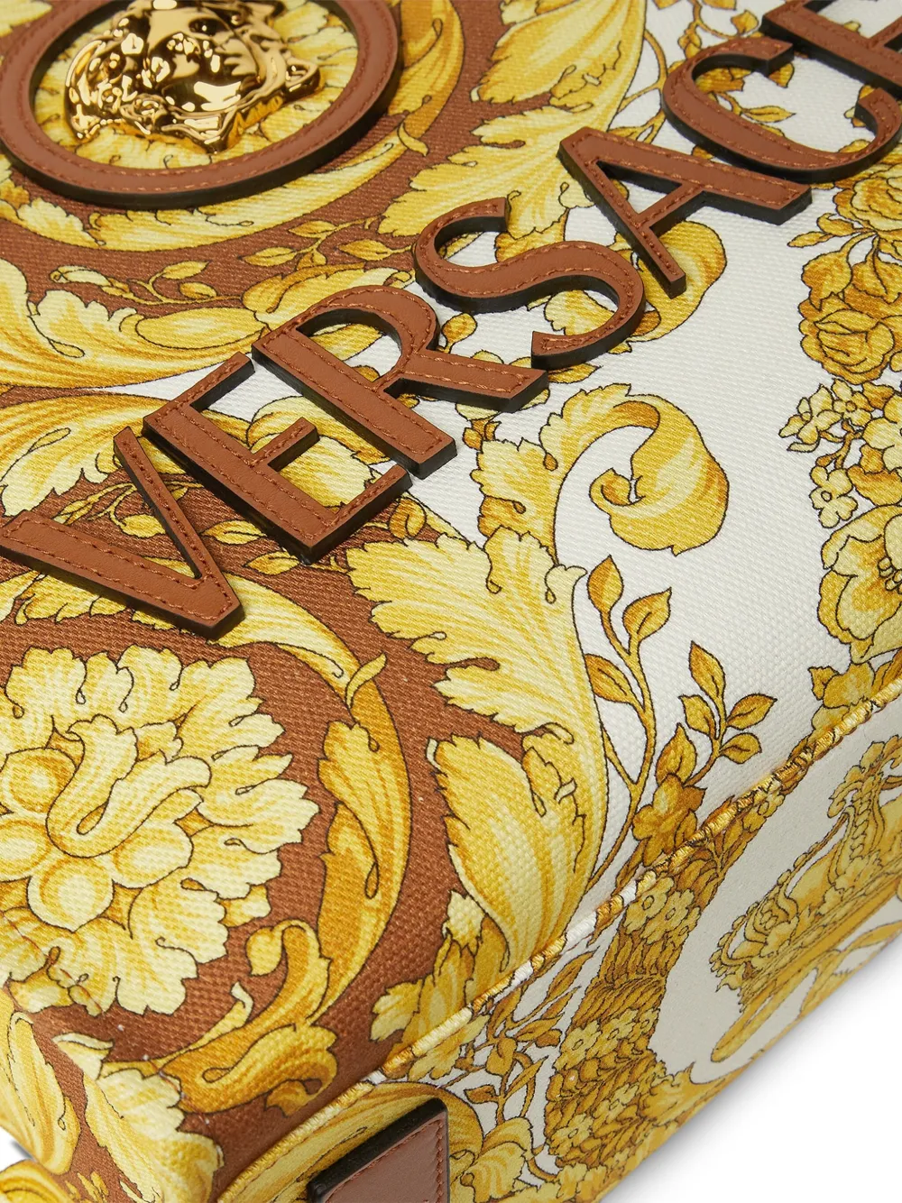 Versace Barocco La Medusa katoenen shopper Geel