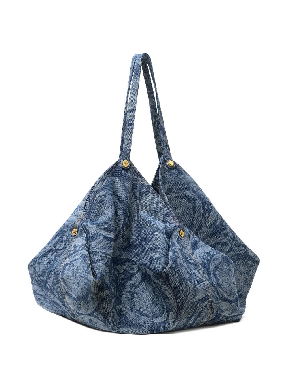Versace Shopper met print Blauw