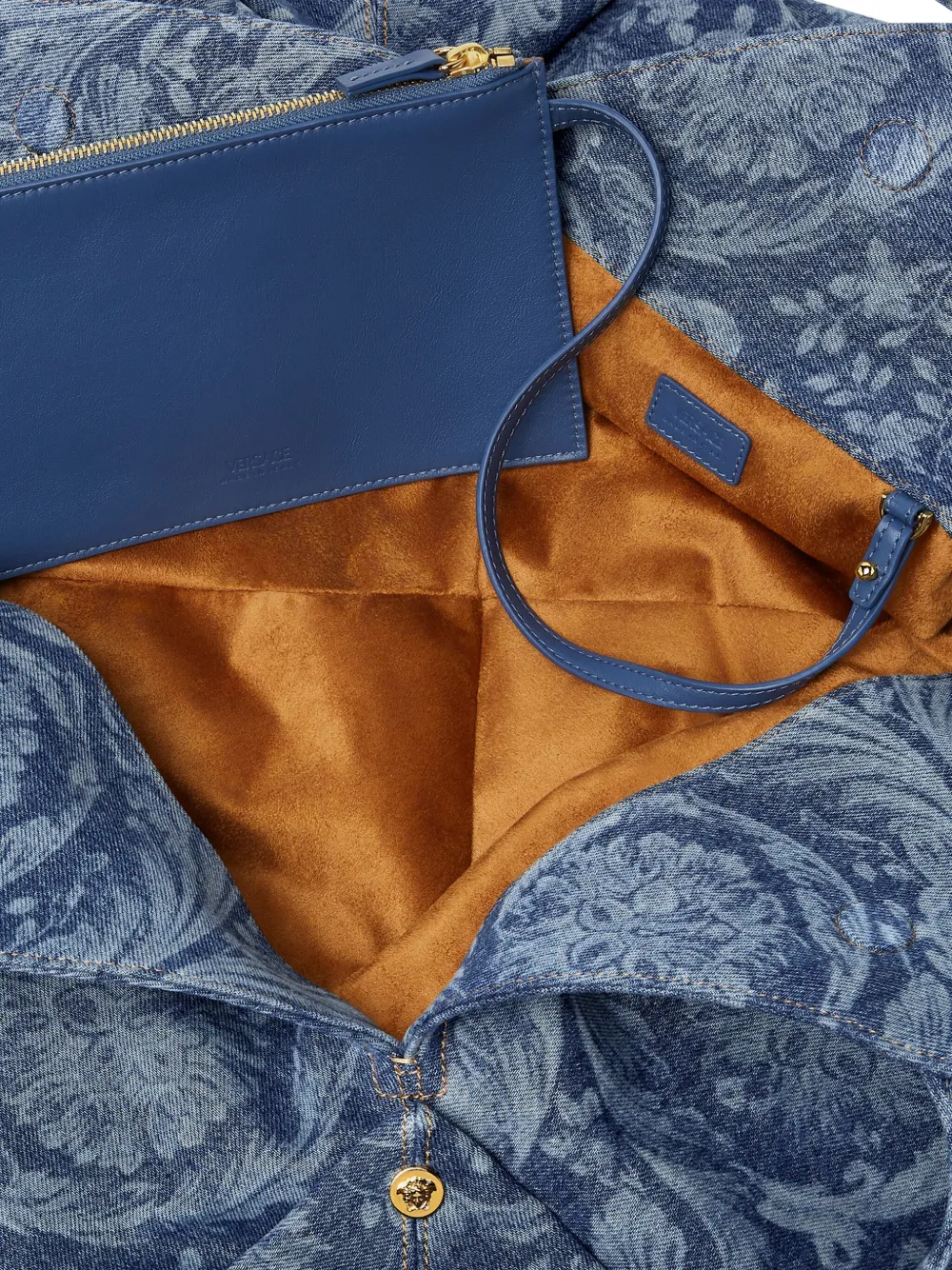 Versace Shopper met print Blauw