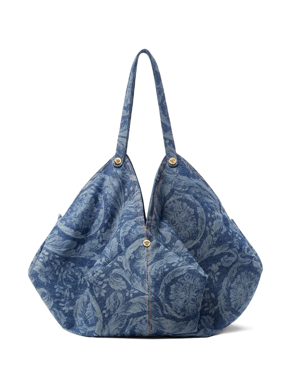 Versace Shopper met print Blauw