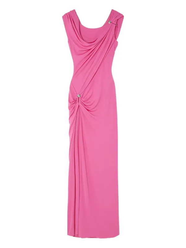 Versace Safety Pin Gathered Gown, Female, Pink, 48 Versace Safety Pin Gathered Gown, Female, Pink, 48