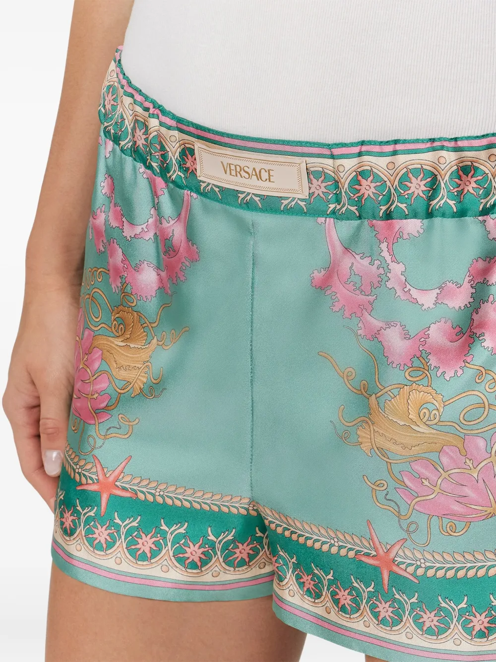 Versace Underwater Barocco shorts Groen