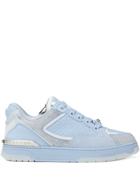 Versace Biggie Basket crystal-embellished sneakers
