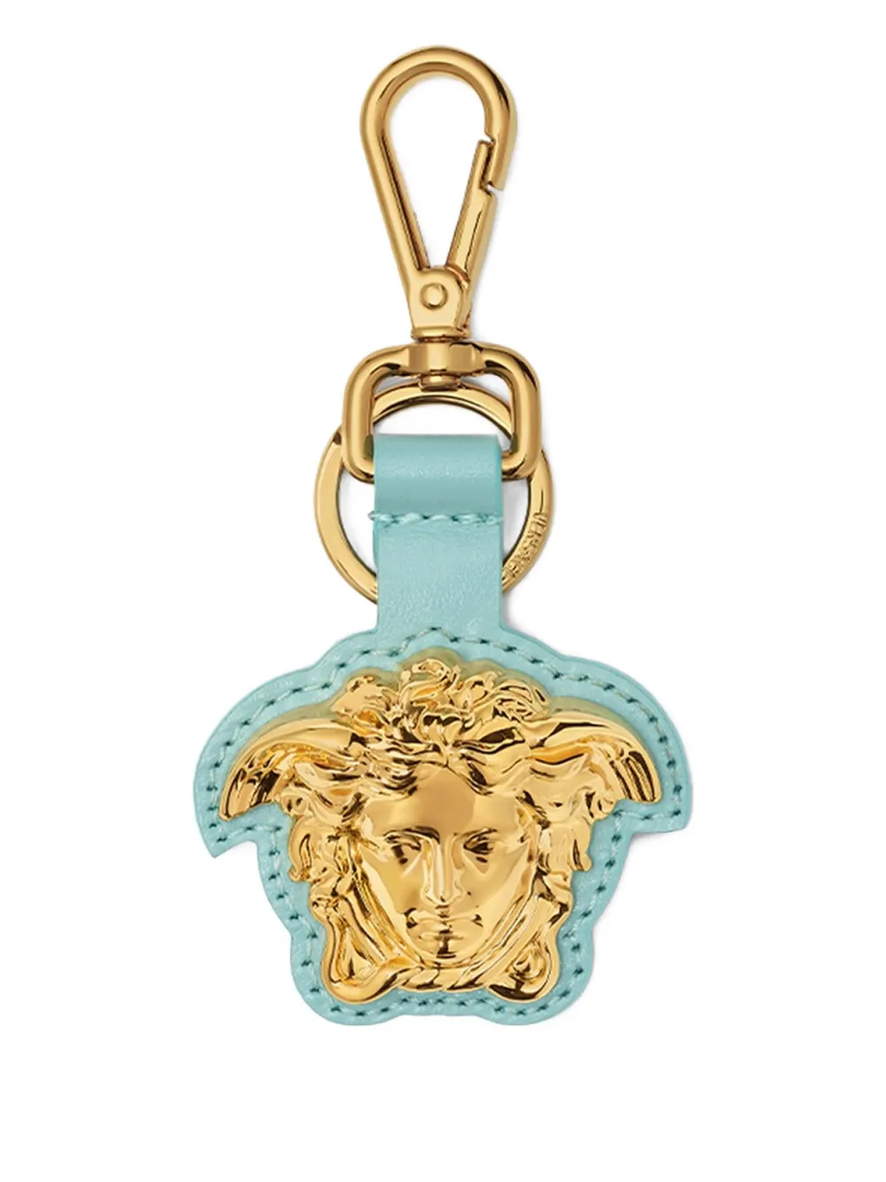 Versace La Medusa leather keyring Goud