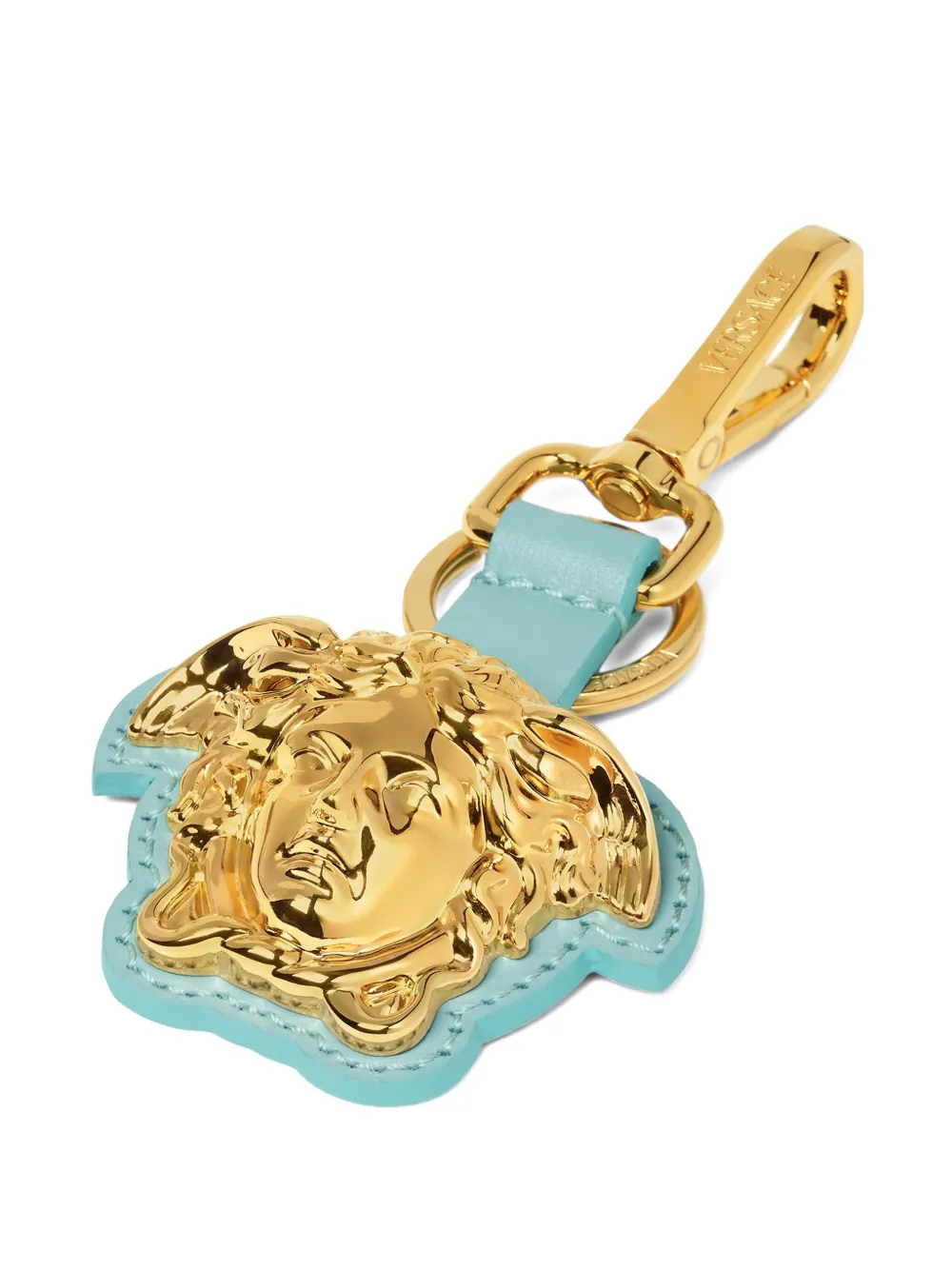 Versace La Medusa leather keyring Goud