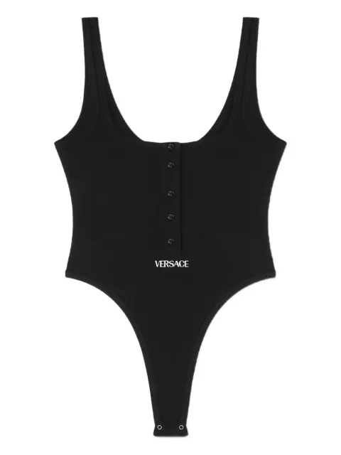 Versace Logo ribbed bodysuit